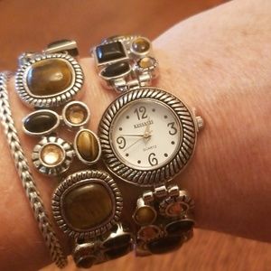 Matching watch and bracelet set